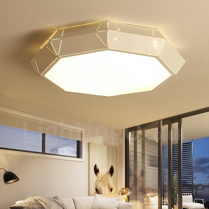 Modern Contemporary Integrated Metal Flush Mount Light