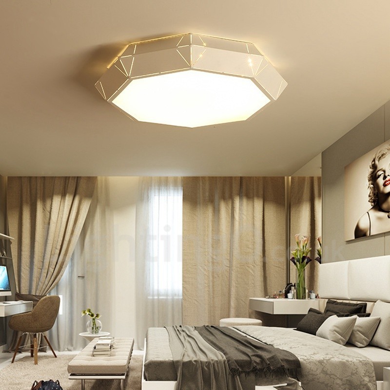 Modern Contemporary Integrated Metal Flush Mount Light