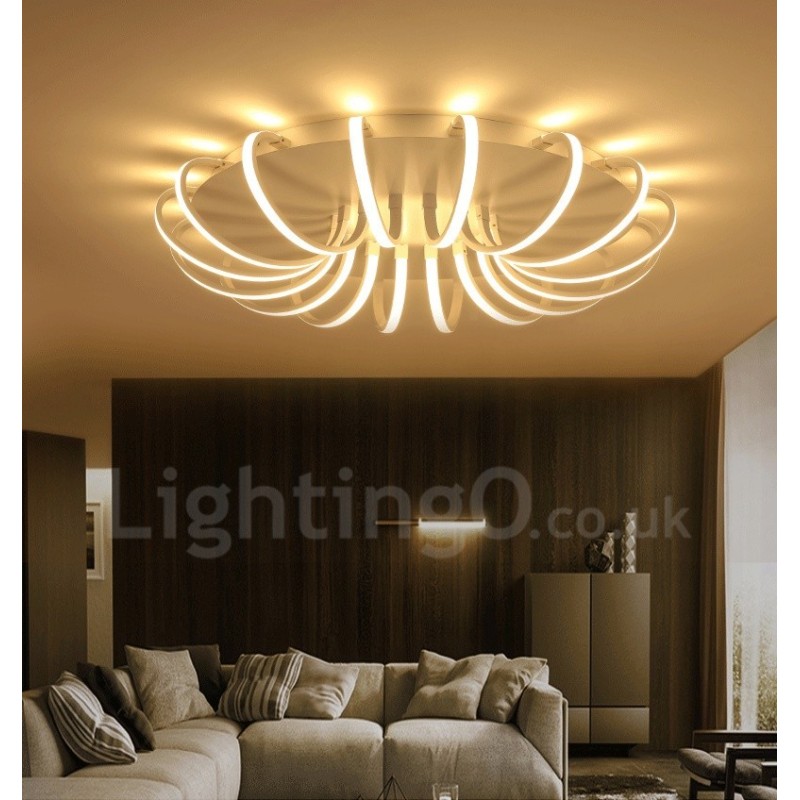 Modern Contemporary Integrated Metal Flush Mount Light