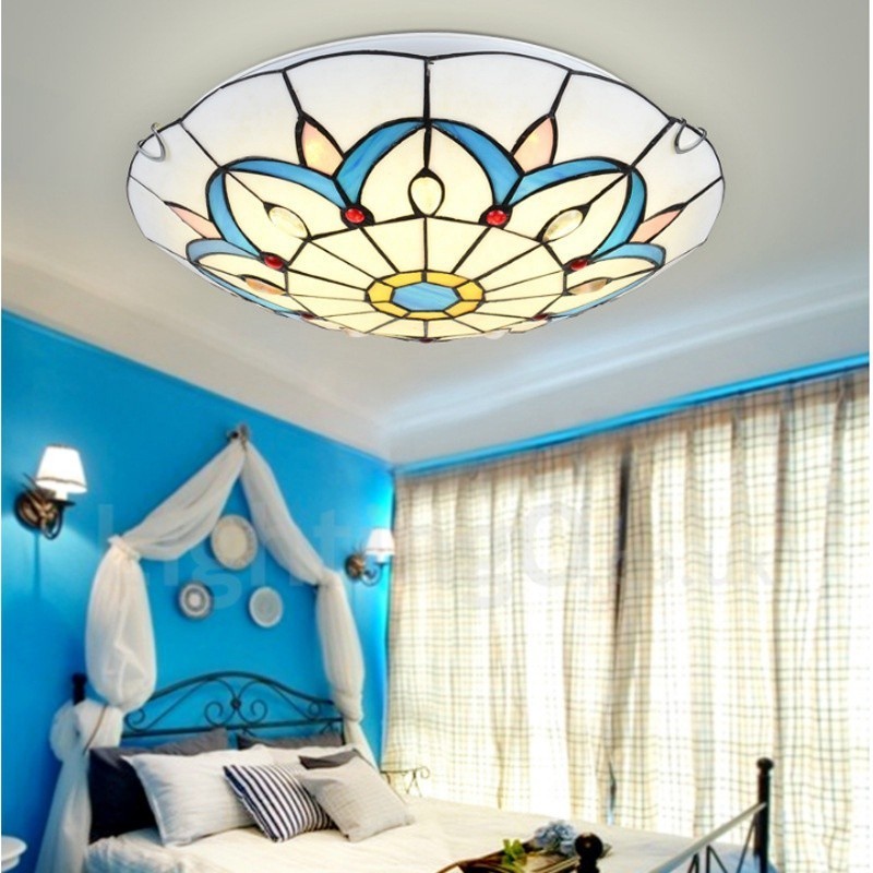 Rustic Lodge Integrated Flush Mount Light