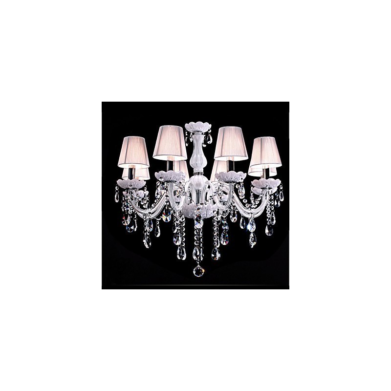 6 Lights Luxury Crystal Chandelier White Color K9 Crystal Chandelier
