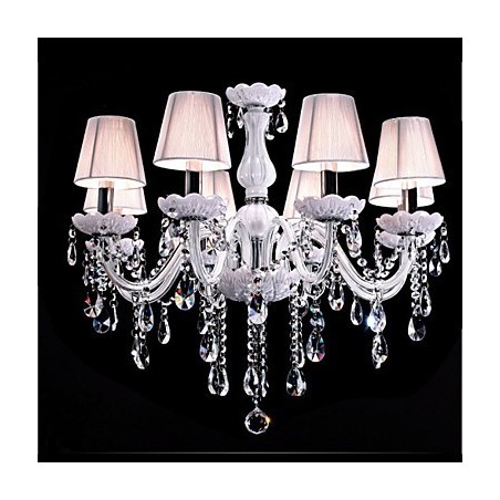 6 Lights Luxury Crystal Chandelier White Color K9 Crystal Chandelier