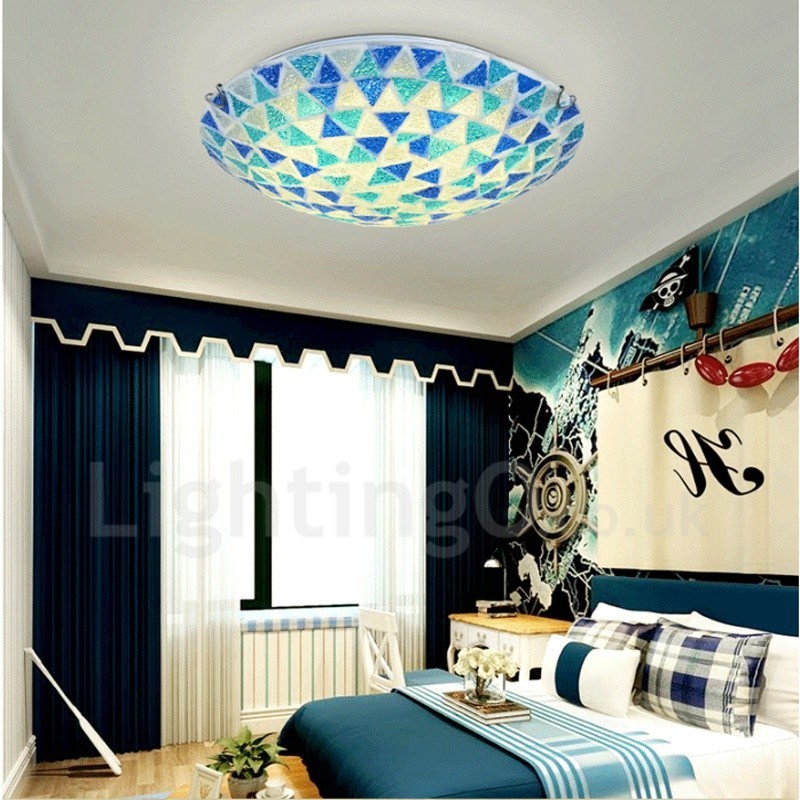 Rustic Lodge Integrated Flush Mount Light