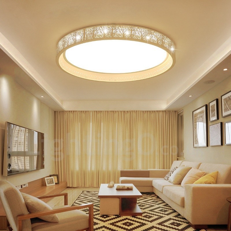 Modern Contemporary Integrated Metal Flush Mount Light