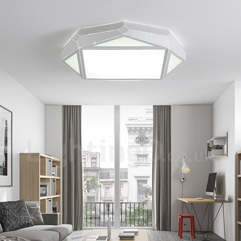 Modern Contemporary Integrated Metal Flush Mount Light