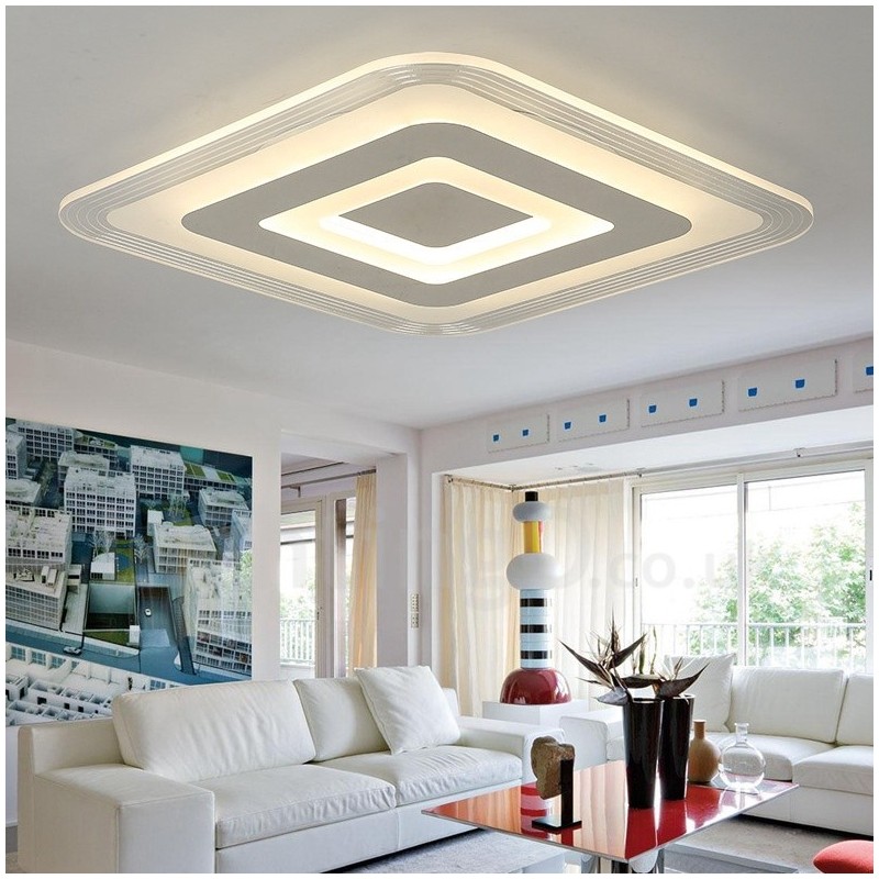 Modern Contemporary Integrated Metal Flush Mount Light