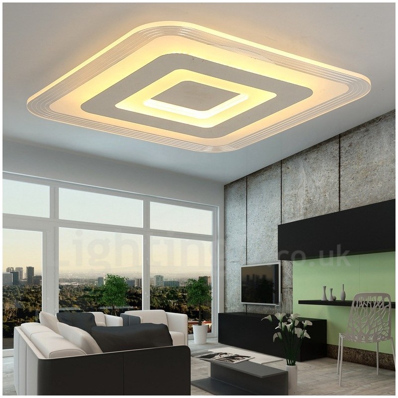 Modern Contemporary Integrated Metal Flush Mount Light