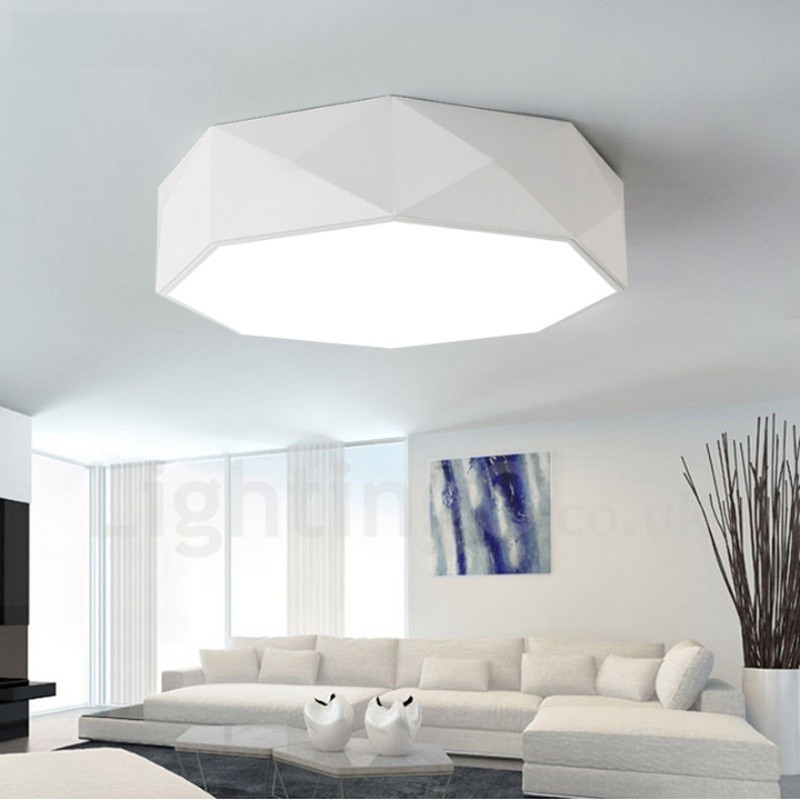 Modern Contemporary Integrated Metal Flush Mount Light