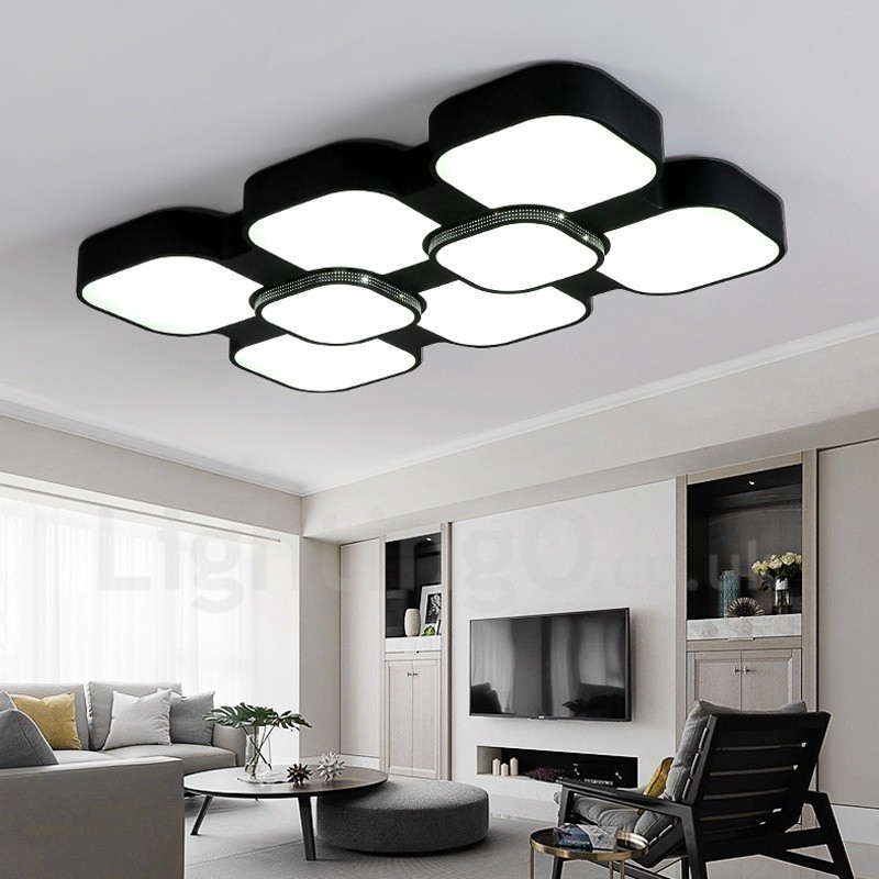Modern Contemporary Integrated Metal Flush Mount Light