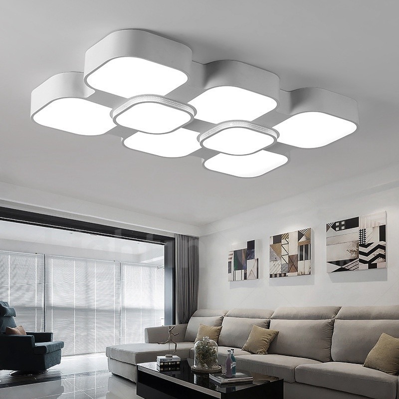 Modern Contemporary Integrated Metal Flush Mount Light