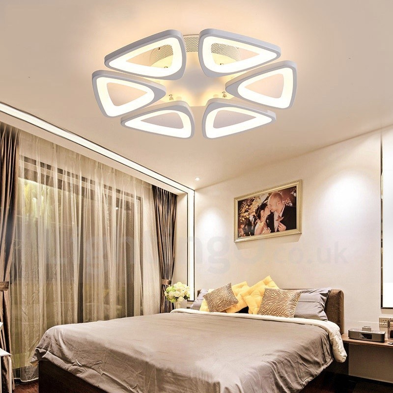 6 Light Modern Contemporary Integrated Flush Mount Light