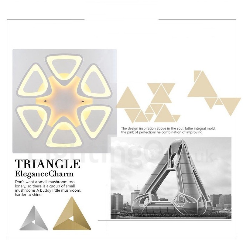 6 Light Modern Contemporary Integrated Flush Mount Light