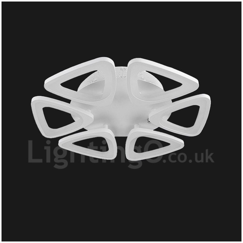 6 Light Modern Contemporary Integrated Flush Mount Light