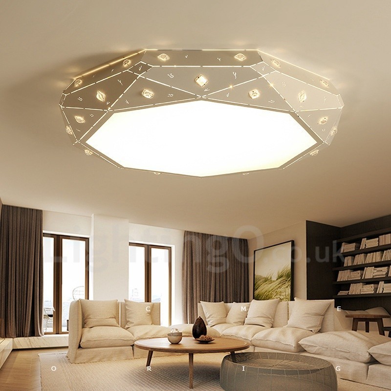 Modern Contemporary Integrated Metal Flush Mount Light
