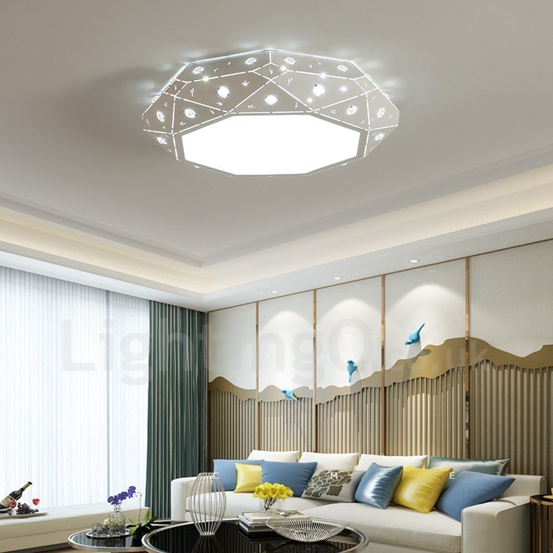 Modern Contemporary Integrated Metal Flush Mount Light