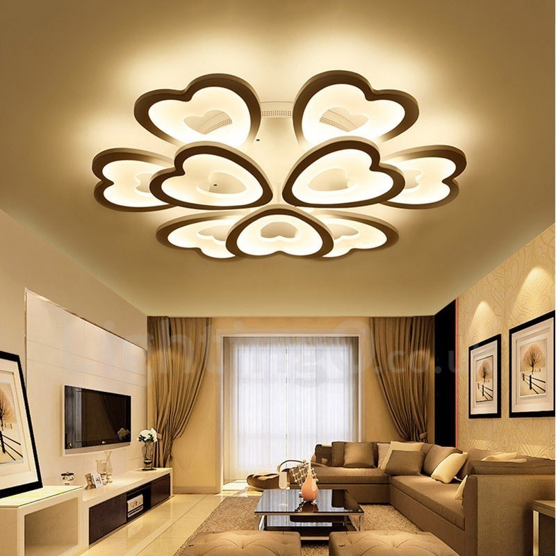 9 Light Modern Contemporary Integrated Flush Mount Light