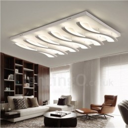 6 Light Modern Contemporary Integrated Flush Mount Light