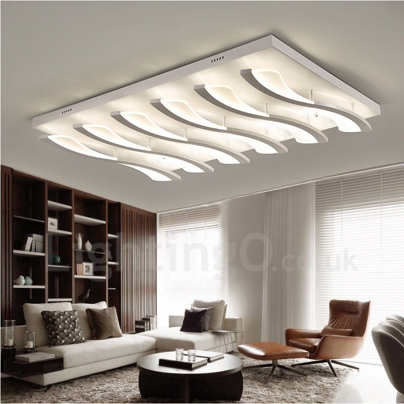 6 Light Modern Contemporary Integrated Flush Mount Light