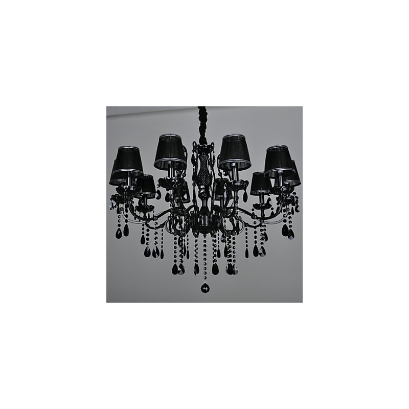 Chandelier Crystal Modern Contemporary Crystal 10 Light Metal