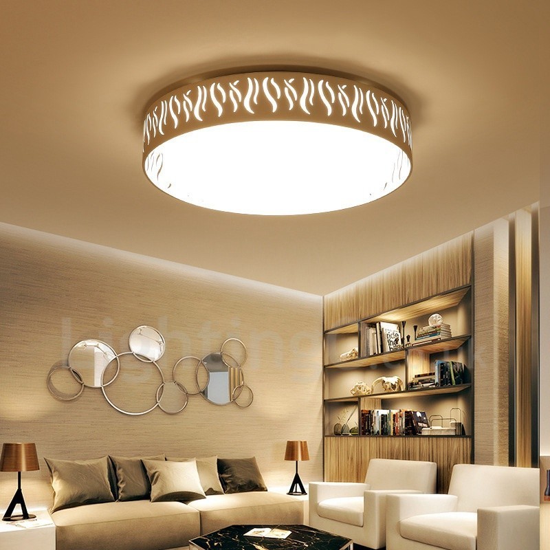 Modern Contemporary Integrated Metal Flush Mount Light