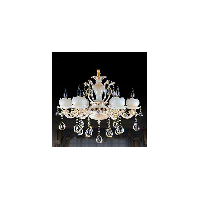 Luxury European Style Zinc Alloy Jade Crystal Pendant