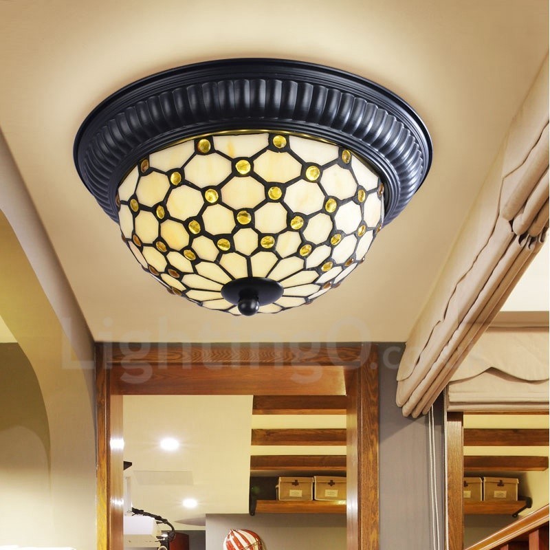 Mediterranean Style Integrated Flush Mount Light