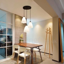 3 Light Traditional Classic Integrated Metal Pendant Light