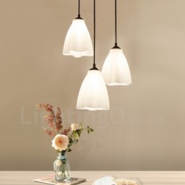 3 Light Traditional Classic Integrated Metal Pendant Light