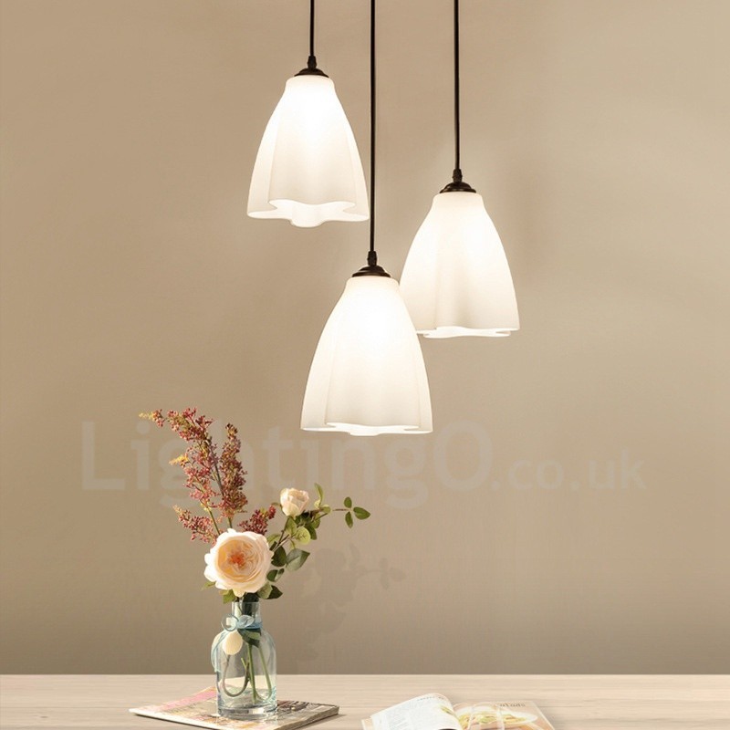 3 Light Traditional Classic Integrated Metal Pendant Light