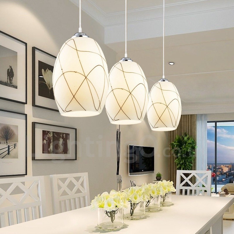 3 Light Modern Contemporary Integrated Metal Pendant Light