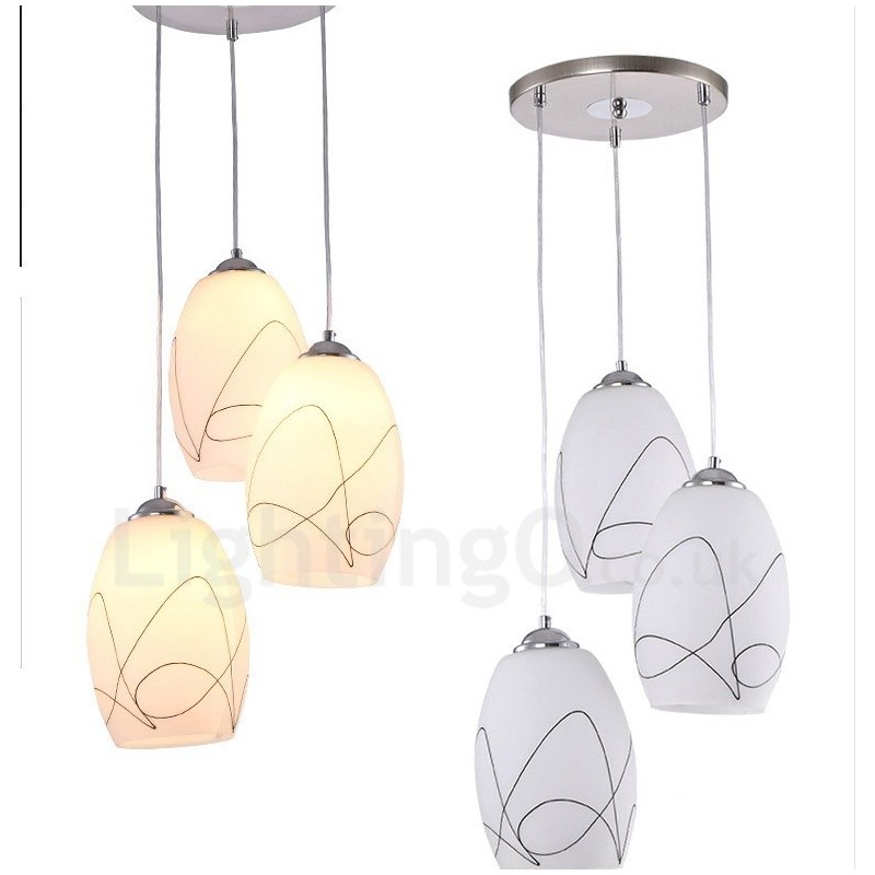 3 Light Modern Contemporary Integrated Metal Pendant Light