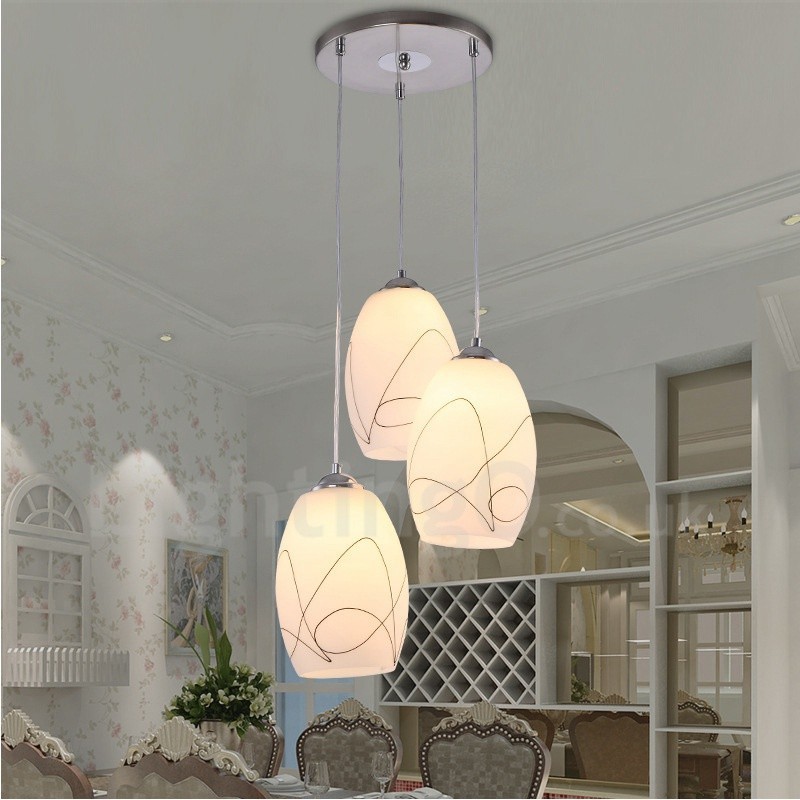 3 Light Modern Contemporary Integrated Metal Pendant Light