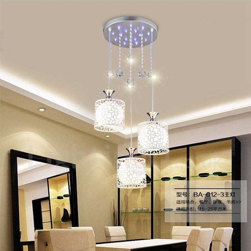 3 Light Modern Contemporary Incandescent Metal Pendant Light