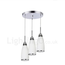 3 Light Modern Contemporary Integrated Metal Pendant Light