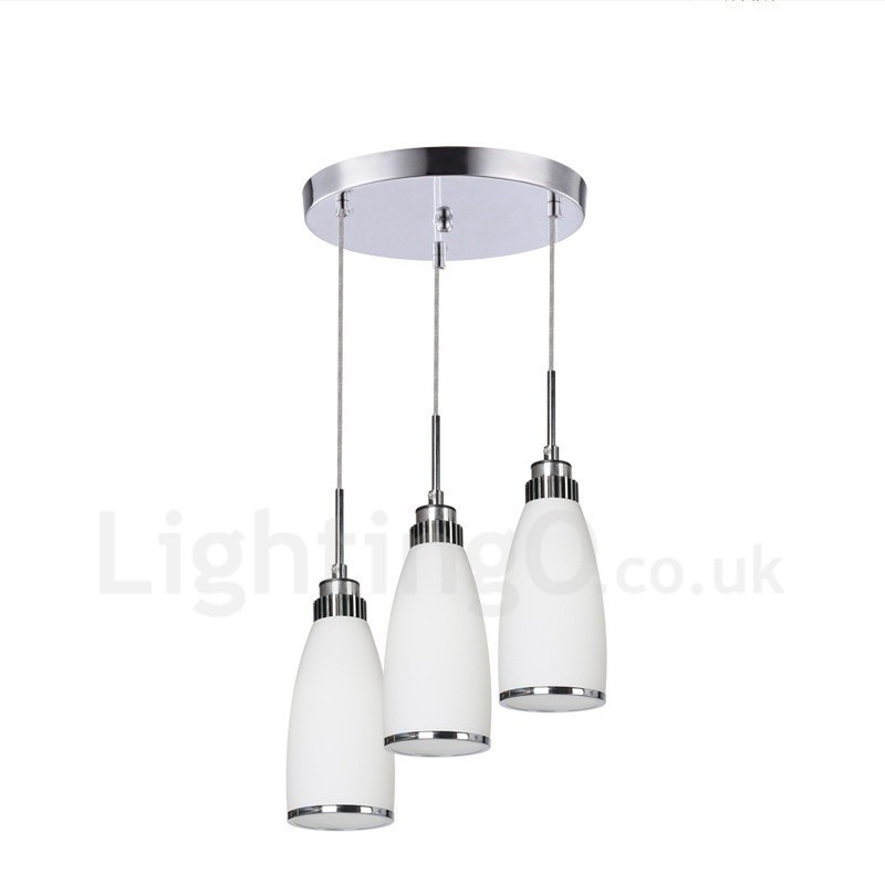 3 Light Modern Contemporary Integrated Metal Pendant Light