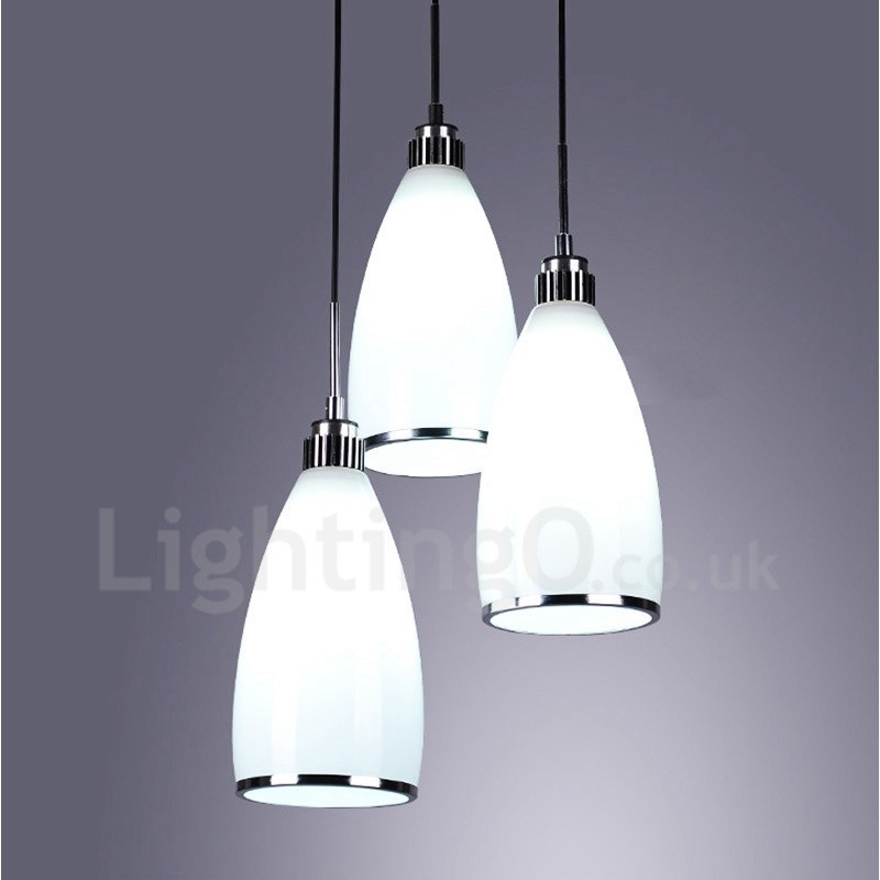 3 Light Modern Contemporary Integrated Metal Pendant Light