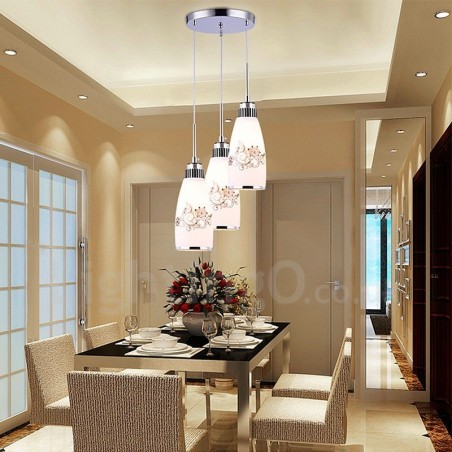 3 Light Modern Contemporary Integrated Metal Pendant Light