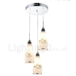 3 Light Modern Contemporary Integrated Metal Pendant Light