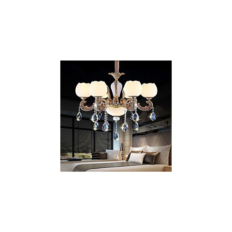 European style crystal pendant creative Korean American style zinc alloy Garden lights