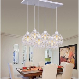 6 Light Rustic Lodge Integrated Pendant Light