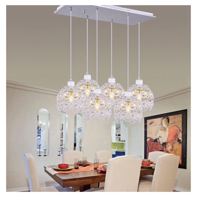 6 Light Rustic Lodge Integrated Pendant Light