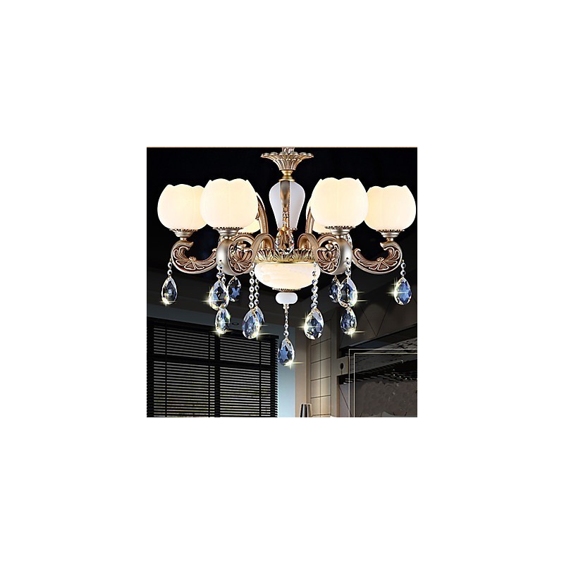 European style crystal pendant creative Korean American style zinc alloy Garden lights