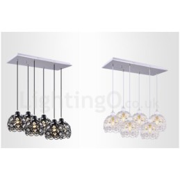 6 Light Rustic Lodge Integrated Pendant Light