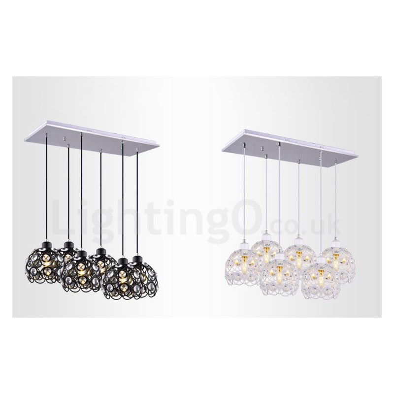 6 Light Rustic Lodge Integrated Pendant Light