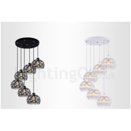 6 Light Rustic Lodge Integrated Pendant Light