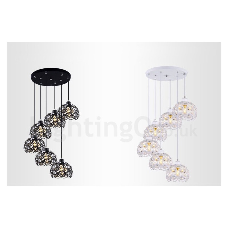 6 Light Rustic Lodge Integrated Pendant Light