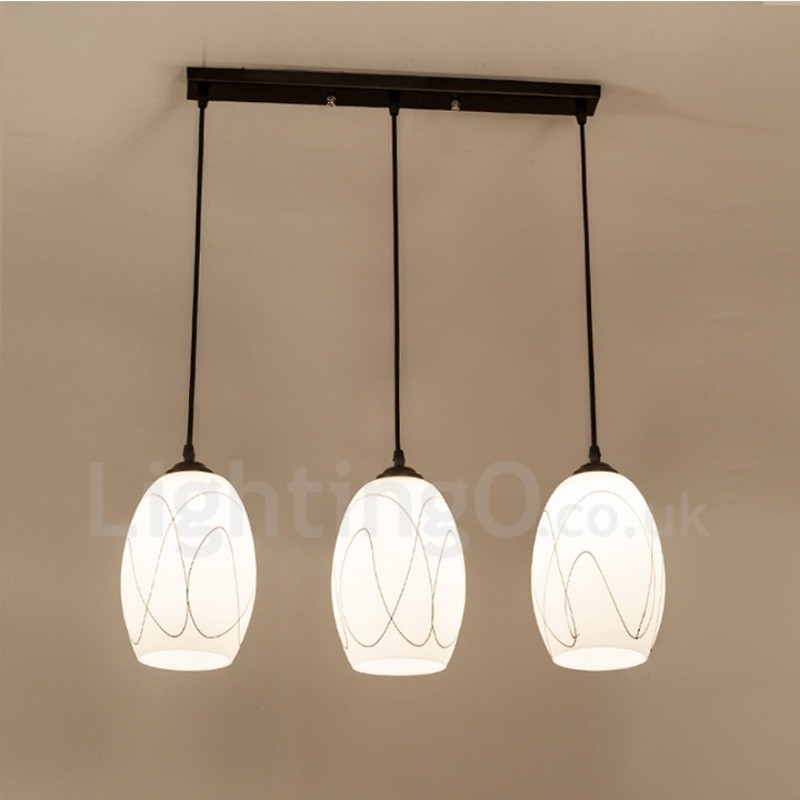 3 Light Rustic Lodge Integrated Metal Pendant Light