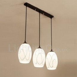 3 Light Rustic Lodge Integrated Metal Pendant Light