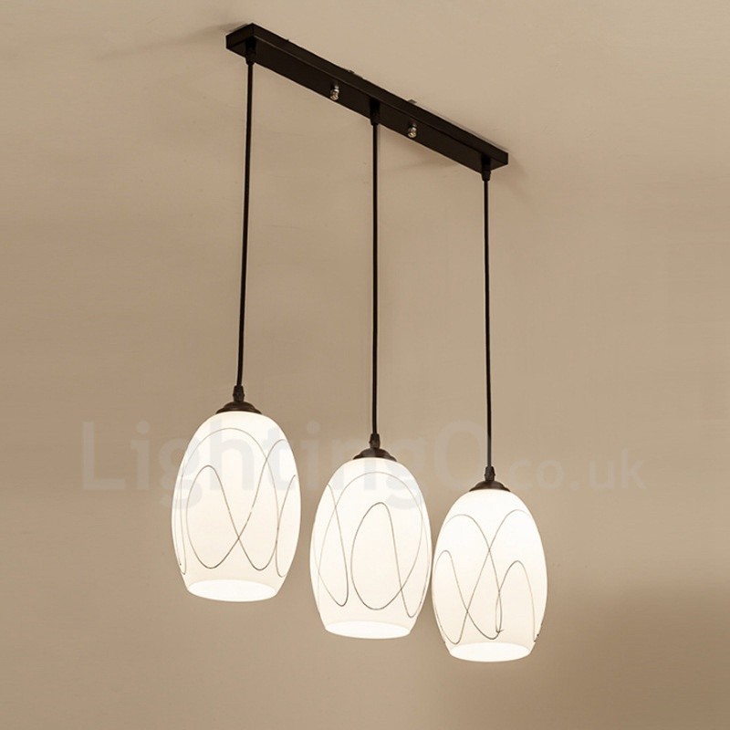 3 Light Rustic Lodge Integrated Metal Pendant Light