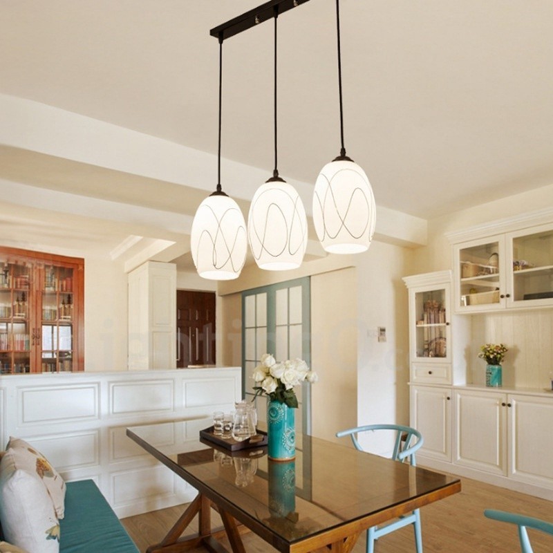 3 Light Rustic Lodge Integrated Metal Pendant Light